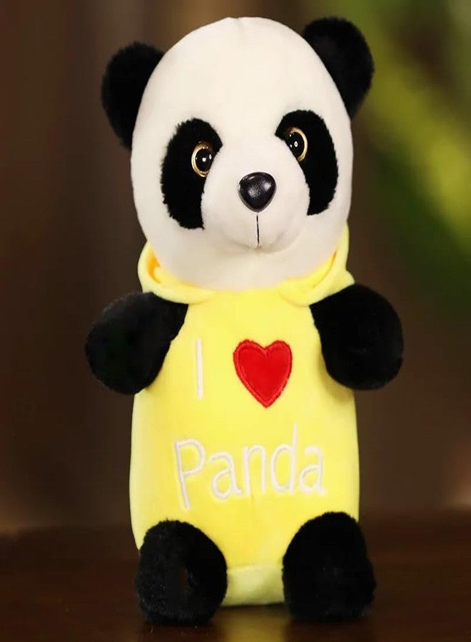 RVA Cute Super Soft Panda Plush Toy Printed I Love Panda Soft Toys or Kids | Soft Toy for Boys and Girls | Super-Soft and Safe| Ideal for Gift 40cm (Yellow) - Image 1